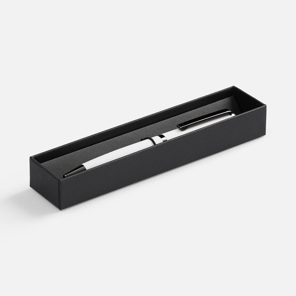 Ручка шариковая Inkish Gunmetal в футляре, белая-5