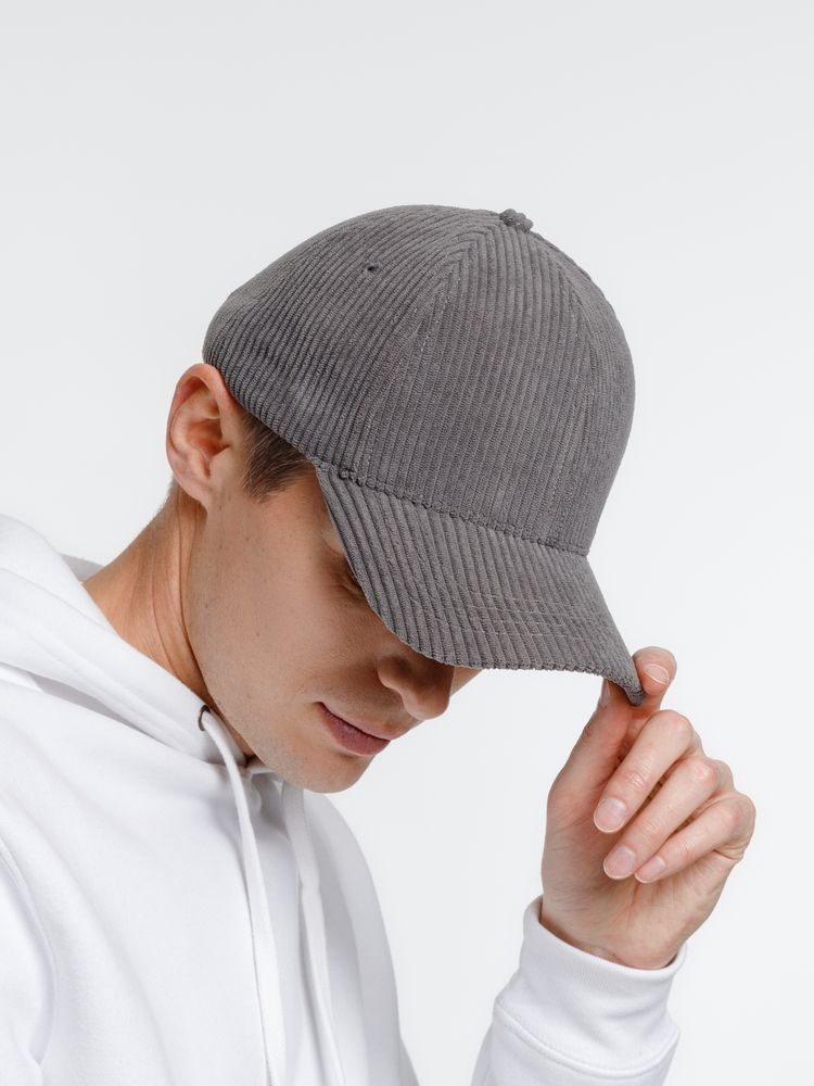 Бейсболка Soft Core, серая-6