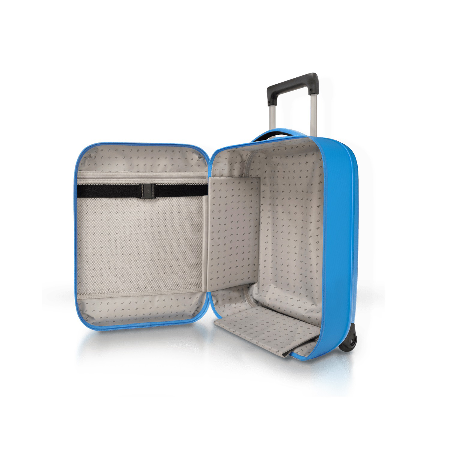 Чемодан складной Rollink Aura 55x40x20 см, 2 колеса, синий-11