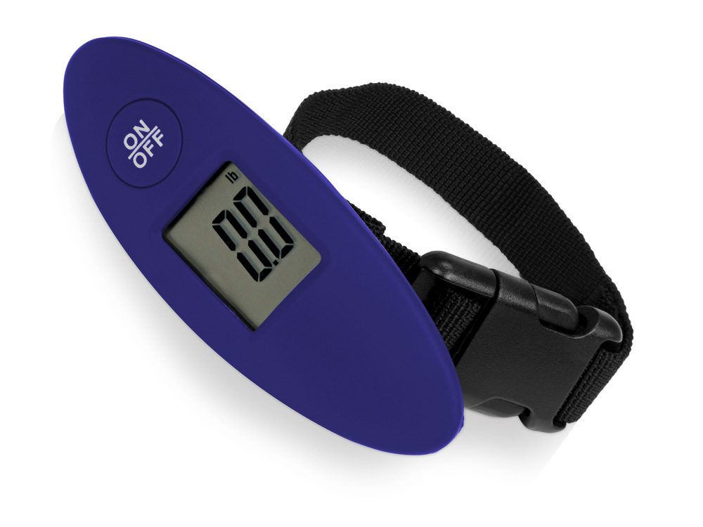 Багажные весы с покрытием soft touch Gravity, синий-1