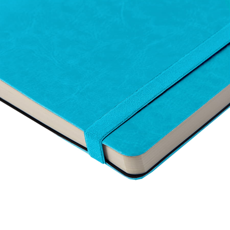 Ежедневник недатированный Boomer, А5,  лазурный, кремовый блок в линейку, без обреза, лазурный-6