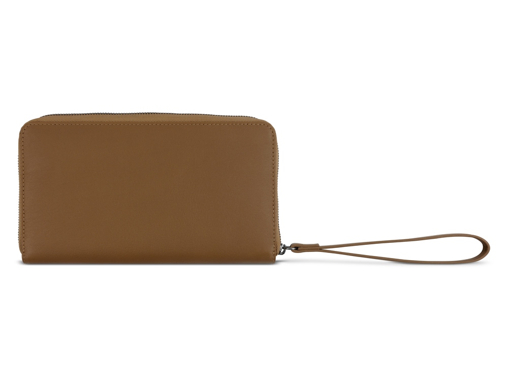 Кошелёк женский BUGATTI Daphne с ключницей, коньячный цвет, воловья кожа/полиэстер, 19х3х11 см-4