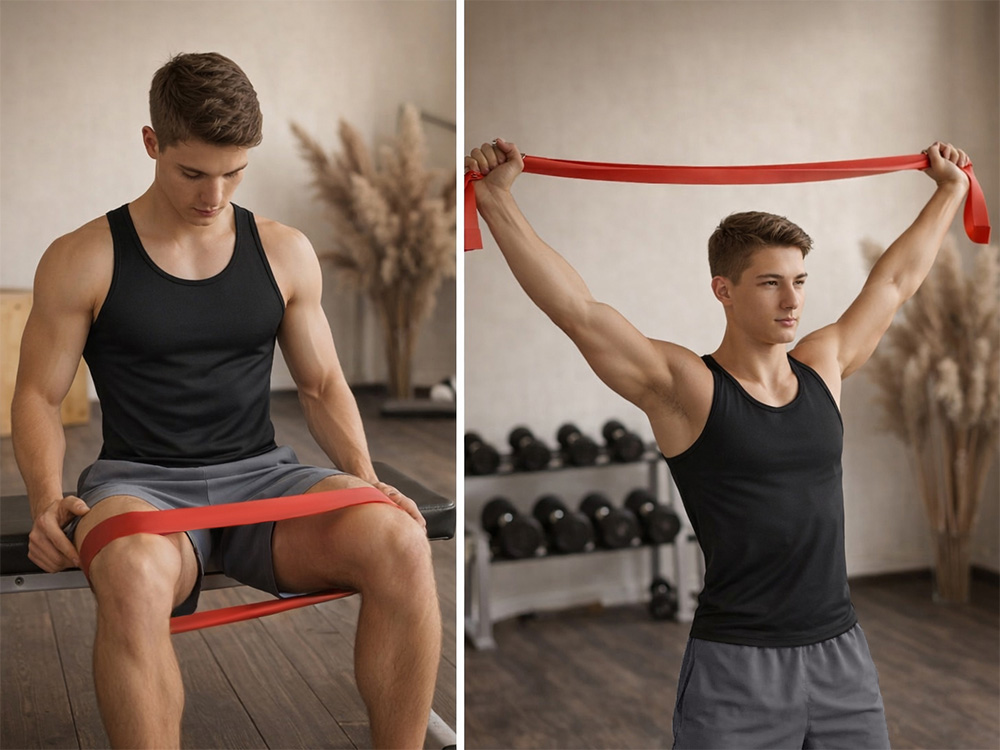 Набор спортивных резинок Crane, черный-6