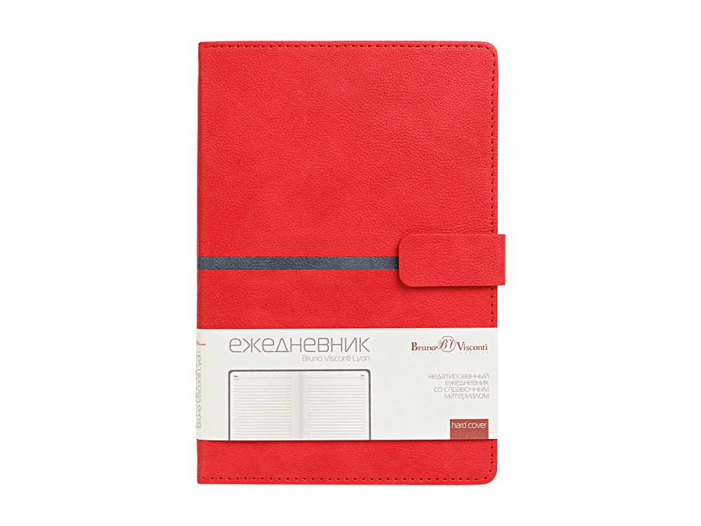 Ежедневник недатированный А5 Lyon, красный-1