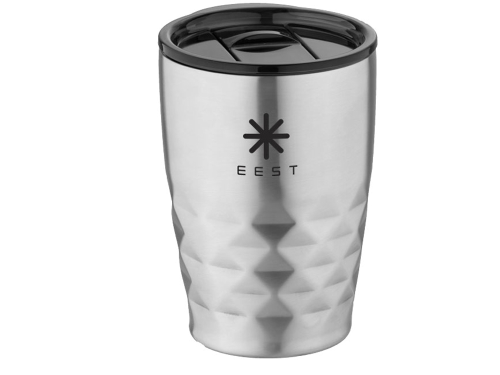 Кружка Geo с вакуумной изоляцией, серебристый/черный-4
