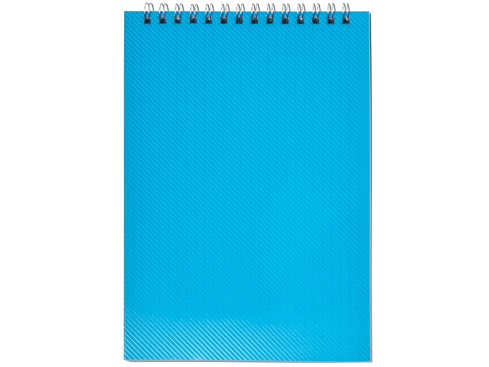 Блокнот на пружине в пластиковой обложке А5, синий-1