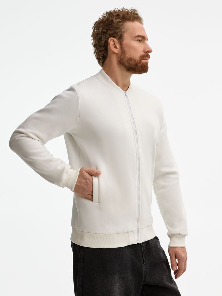 Бомбер унисекс Estado, молочно-белый-6
