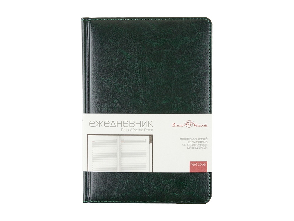 Ежедневник недатированный с индексами А5 Prime, темно-зеленый-1
