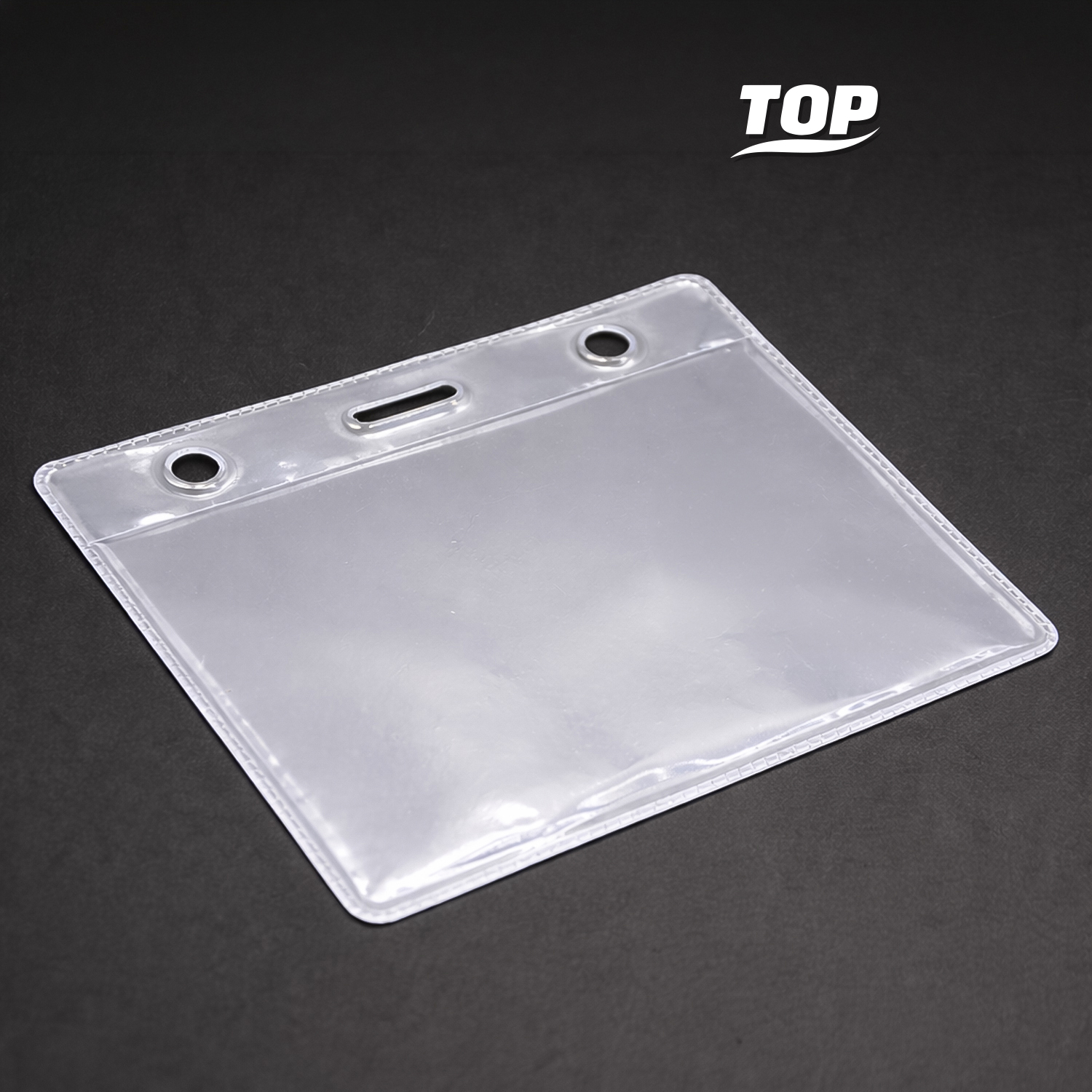 Карман для бейджа Track, горизонтальный, 10,5х9,4см (прозрачный)-0