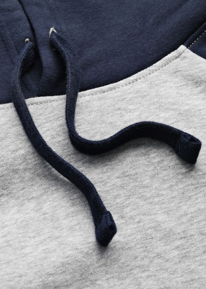 Толстовка унисекс Seattle, серый меланж с темно-синим-2