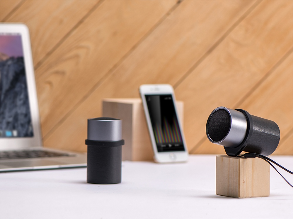 Портативные парные колонки Qjet TWS Mates с синими кольцами-7