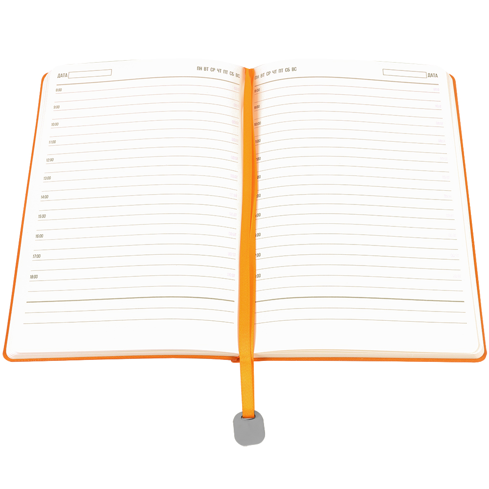 Ежедневник A5 недатированный Farfalla в мягком переплёте, Оранжевый-3