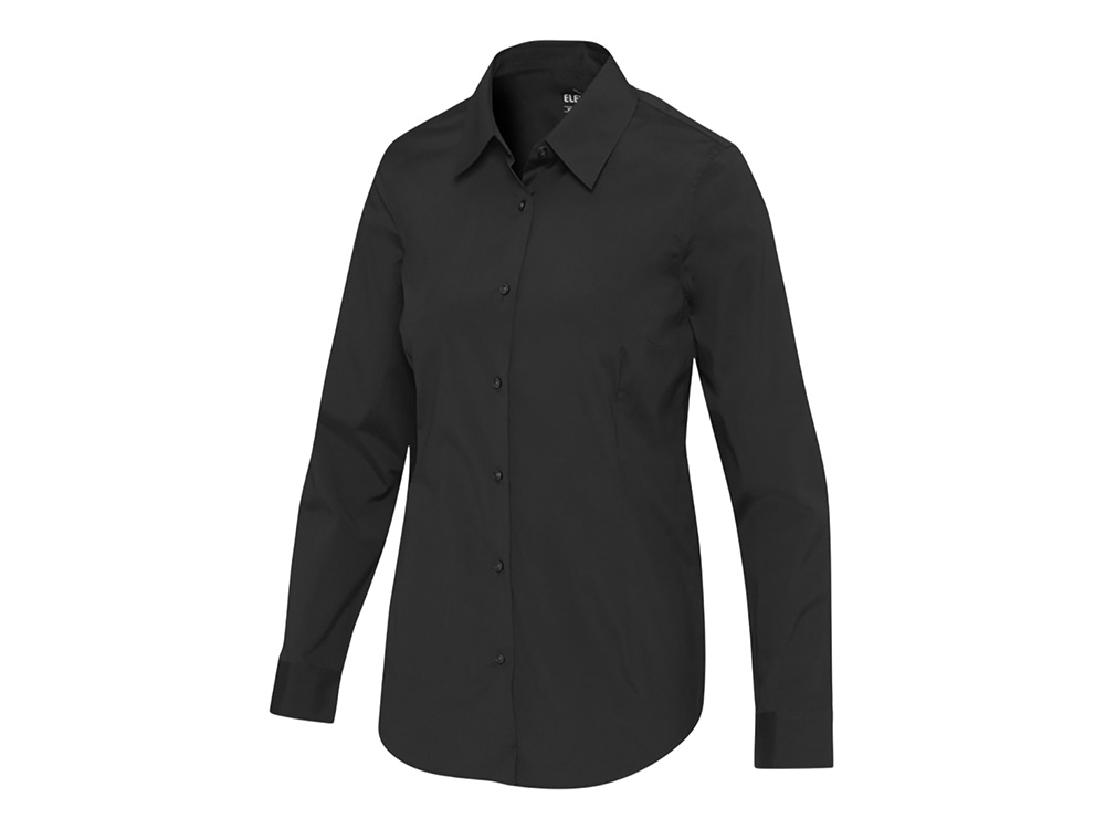 Carnelian женская рубашка из поплина - сплошной черный-0