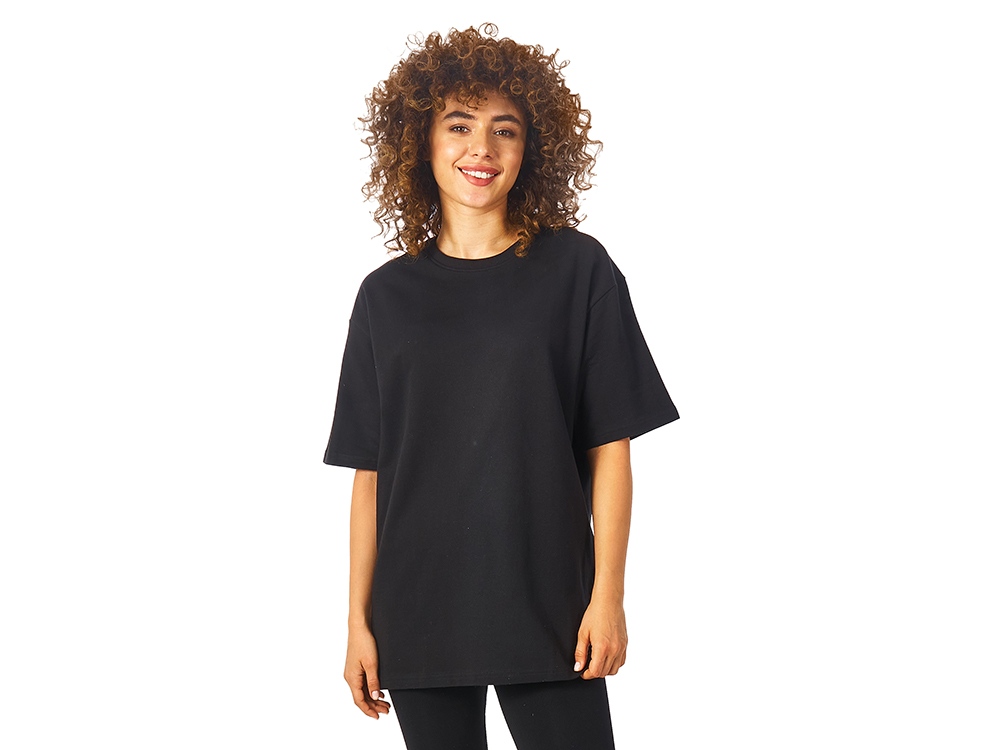 Футболка из френч терри Warsaw унисекс 220гр, черный-2