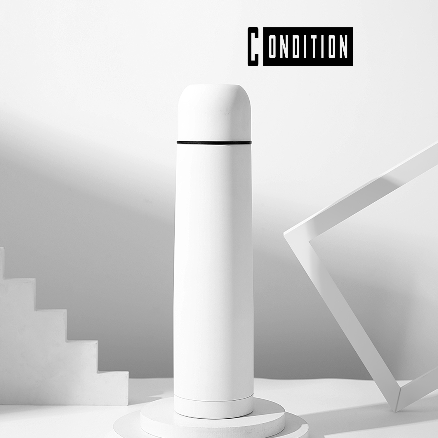 Термос софт-тач Yanemal 1 л. (белый)-0