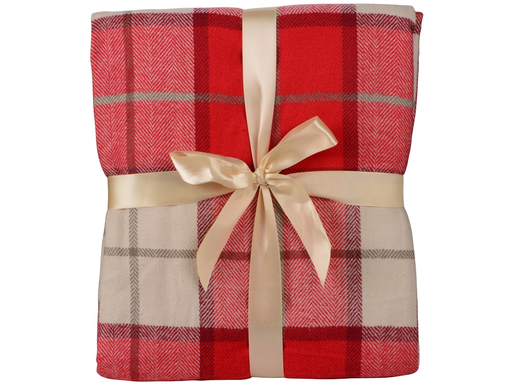 Плед акриловый в клетку Tartan, красный-2