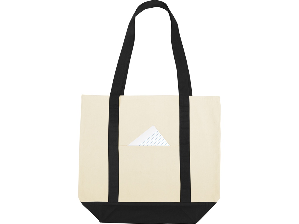 Сумка для шопинга Cotton, натуральный/черный-3