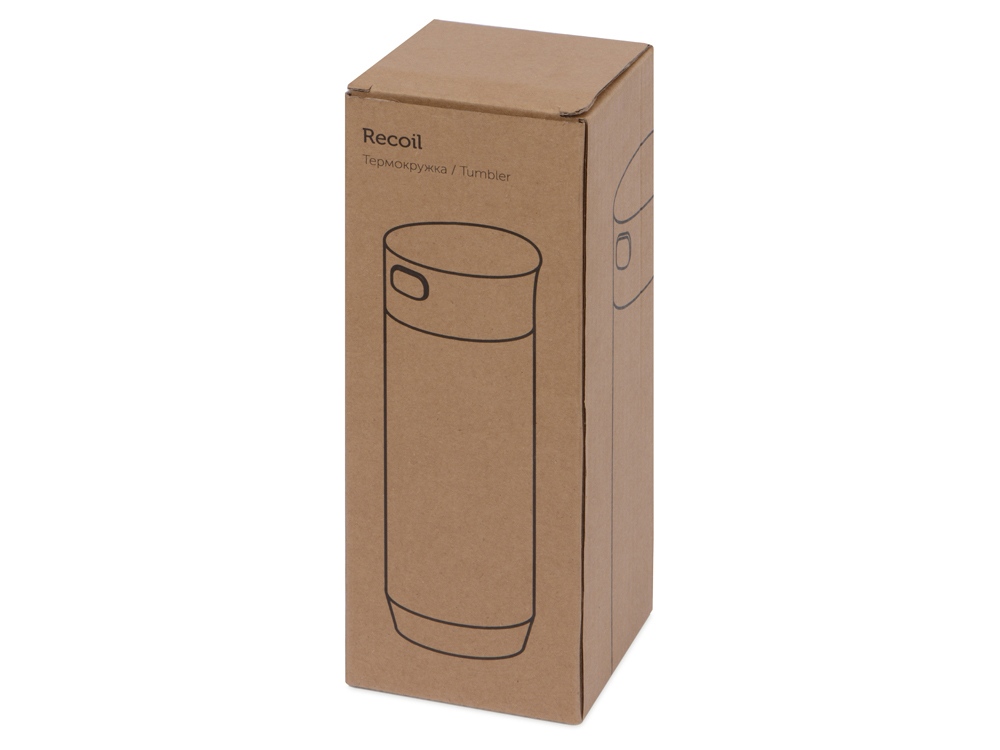 Вакуумная термокружка Recoil, черный/белый-5