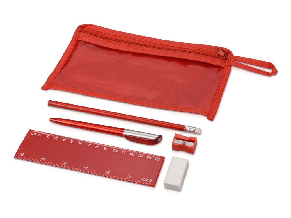Набор канцелярский Хелла, красный-0