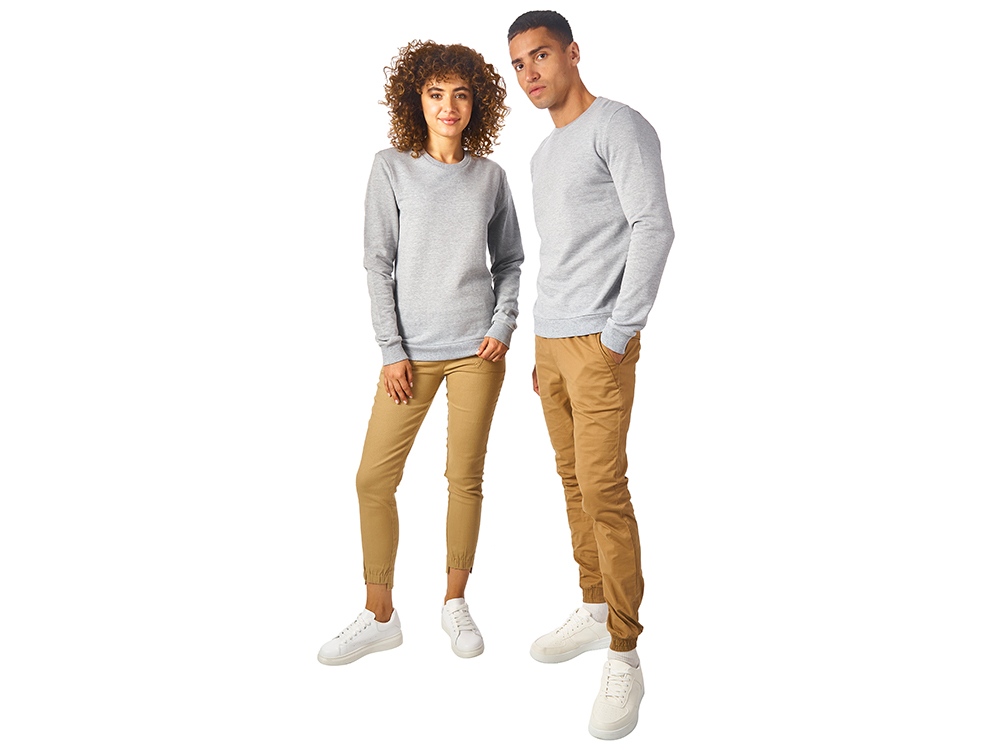 Свитшот Motion унисекс с начесом, серый меланж-5