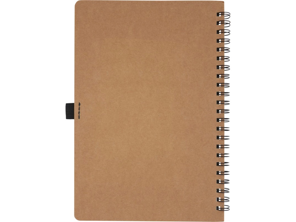 Блокнот Cobble на пружине, формат A5, изготовленный из переработанного картона, с листами из каменной бумаги, натуральный-2