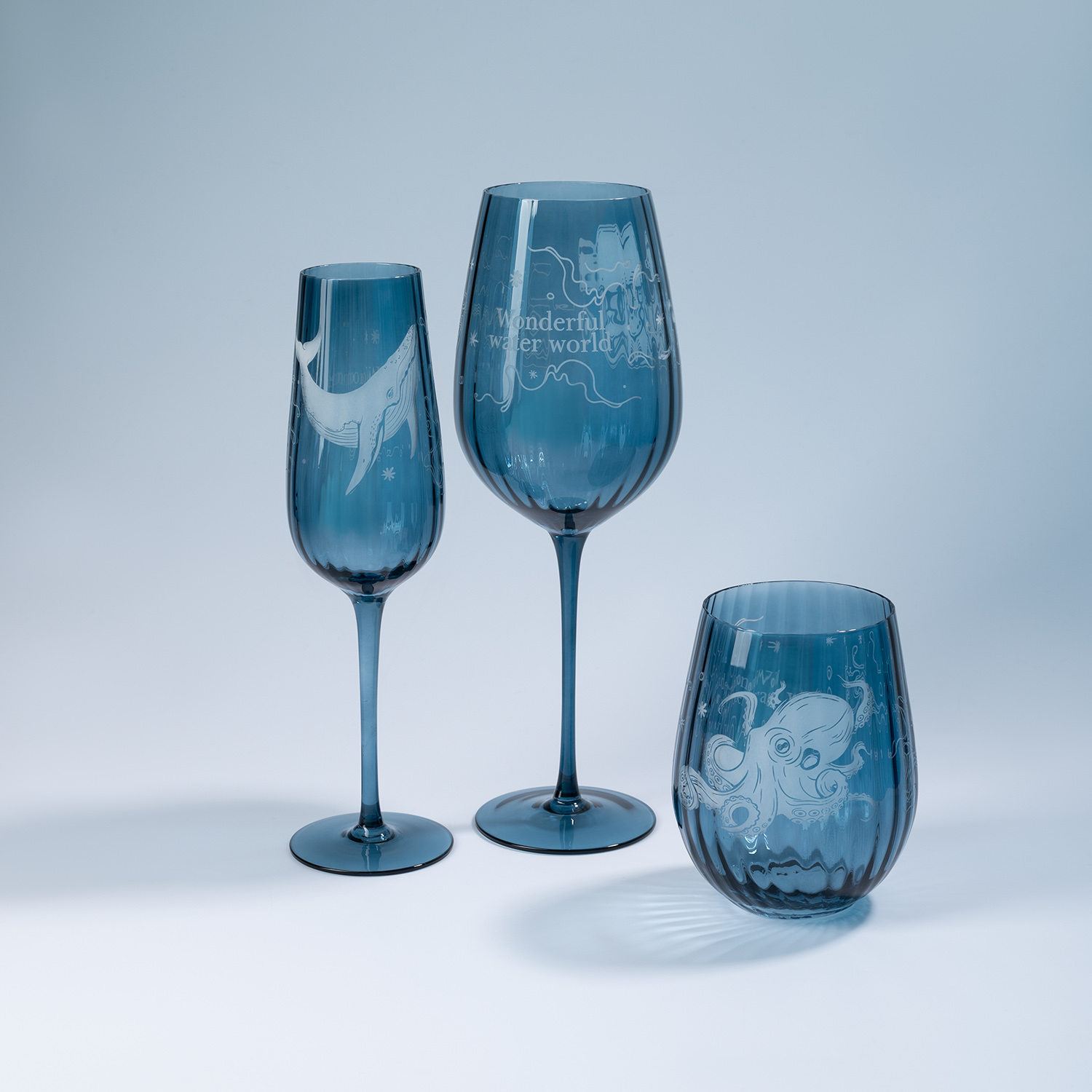 Бокал для вина Тоскана (Toscana), синий-11