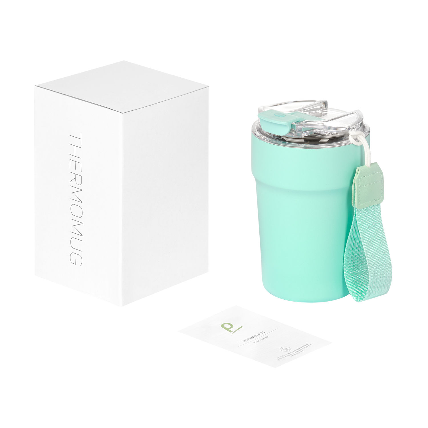 Термокружка вакуумная Monaco, аква-10