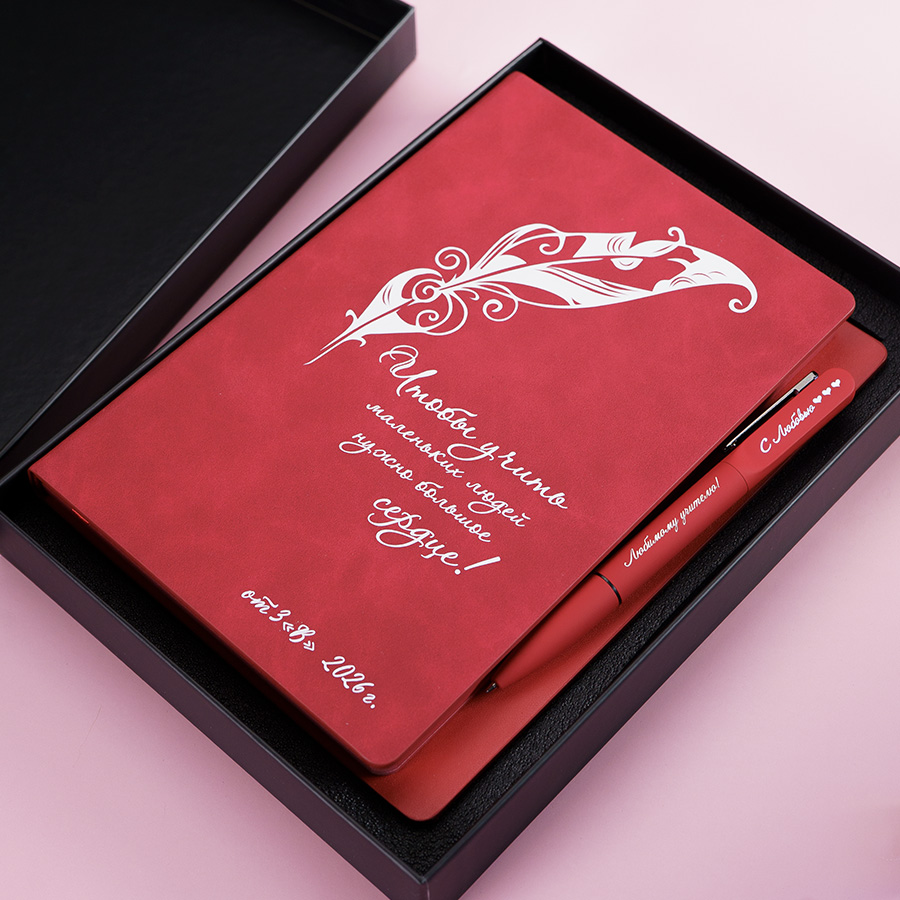 Ручка шариковая NEO с подсветкой после гравировки, soft touch, красный, серый-7