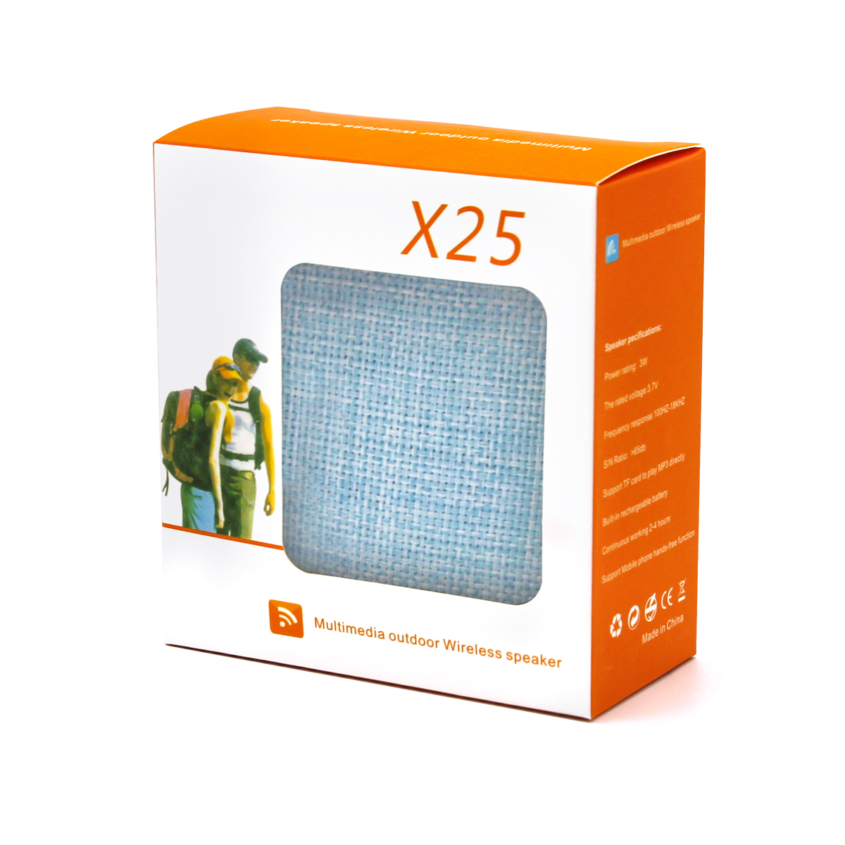 Беспроводная Bluetooth колонка X25 Outdoor (BLTS01), Синий-3