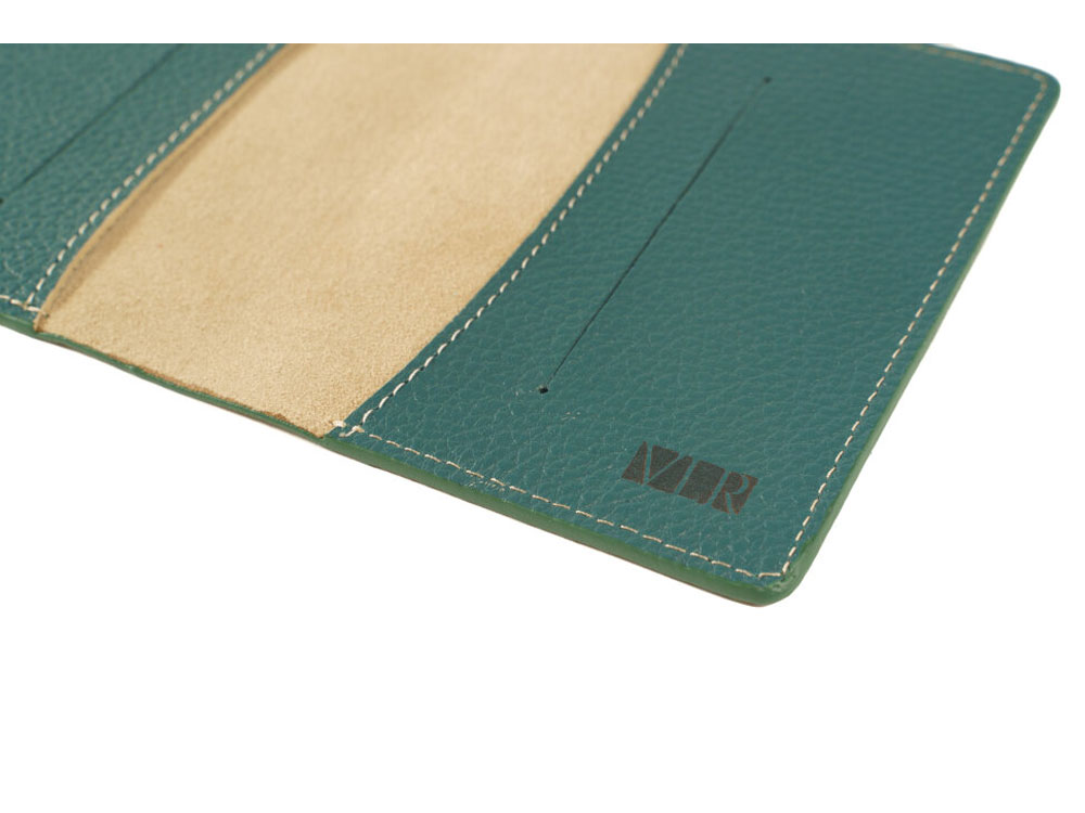 Обложка для паспорта Valerie Concept PSC5, бежевый/зеленый-3