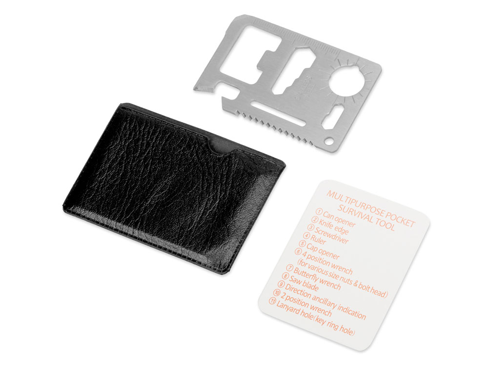 Мультиинструмент в чехле Helper mini, стальной-3