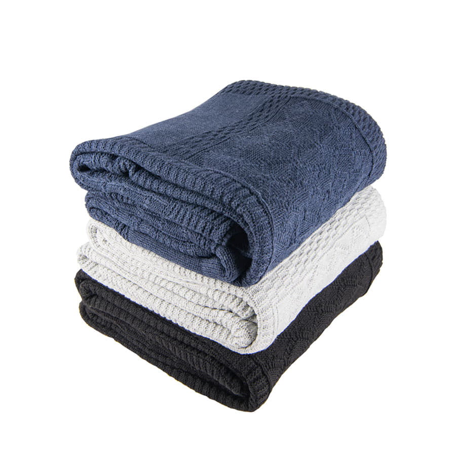 Плед LYKKE MINI, серый, шерсть 30%, акрил 70%, 120*170 см, серый-5