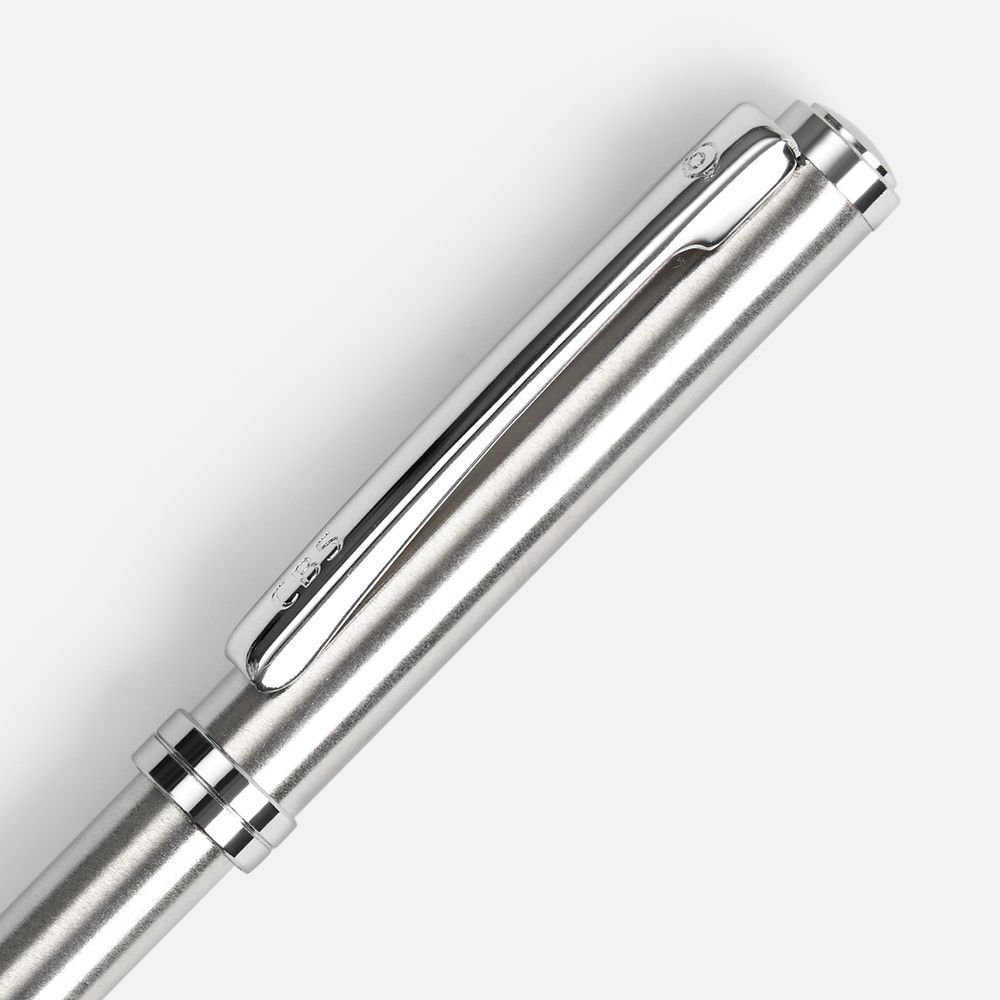 Ручка шариковая Delgado, серебристая-1