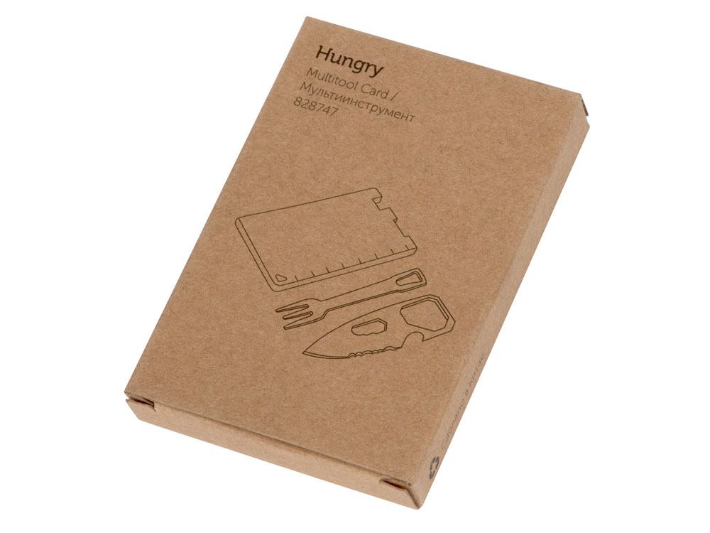 Мультиинструмент с ножом и вилкой Hungry, черный-10