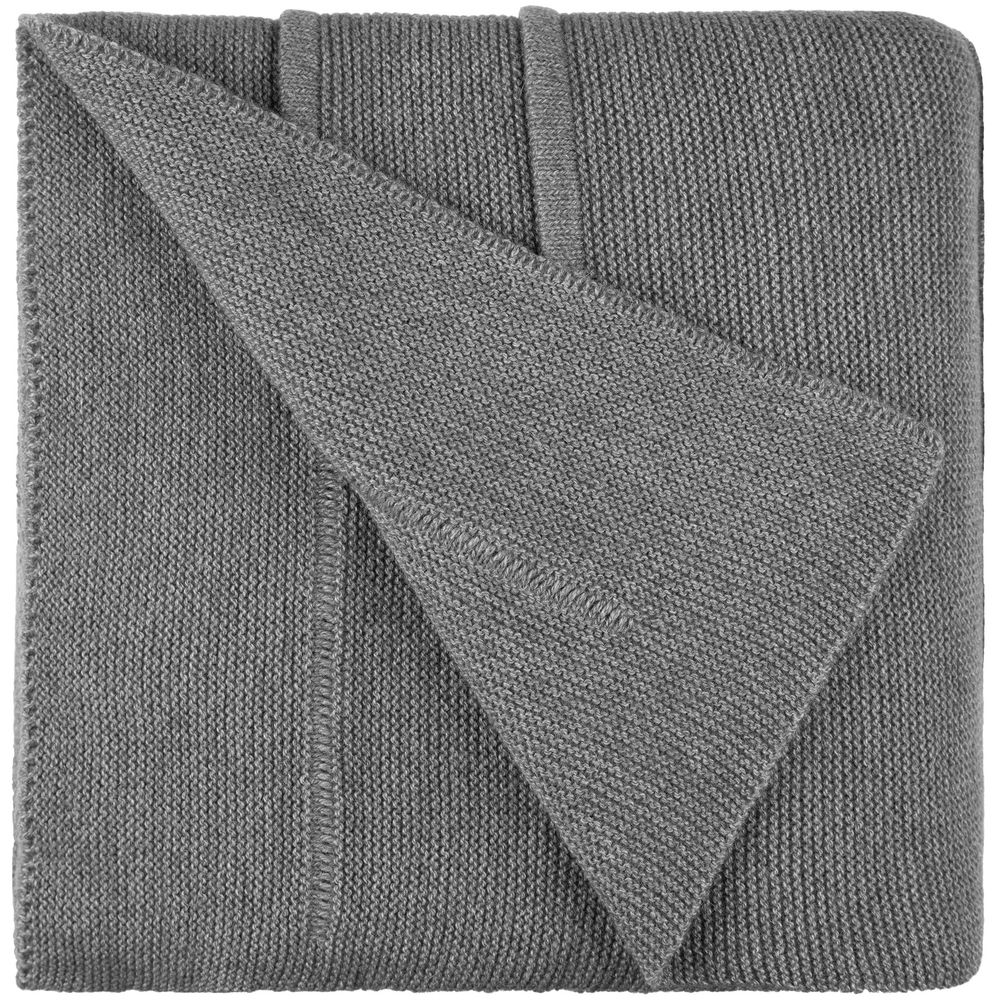 Плед Nessona Alpaca, серый (кварцевый меланж)-1