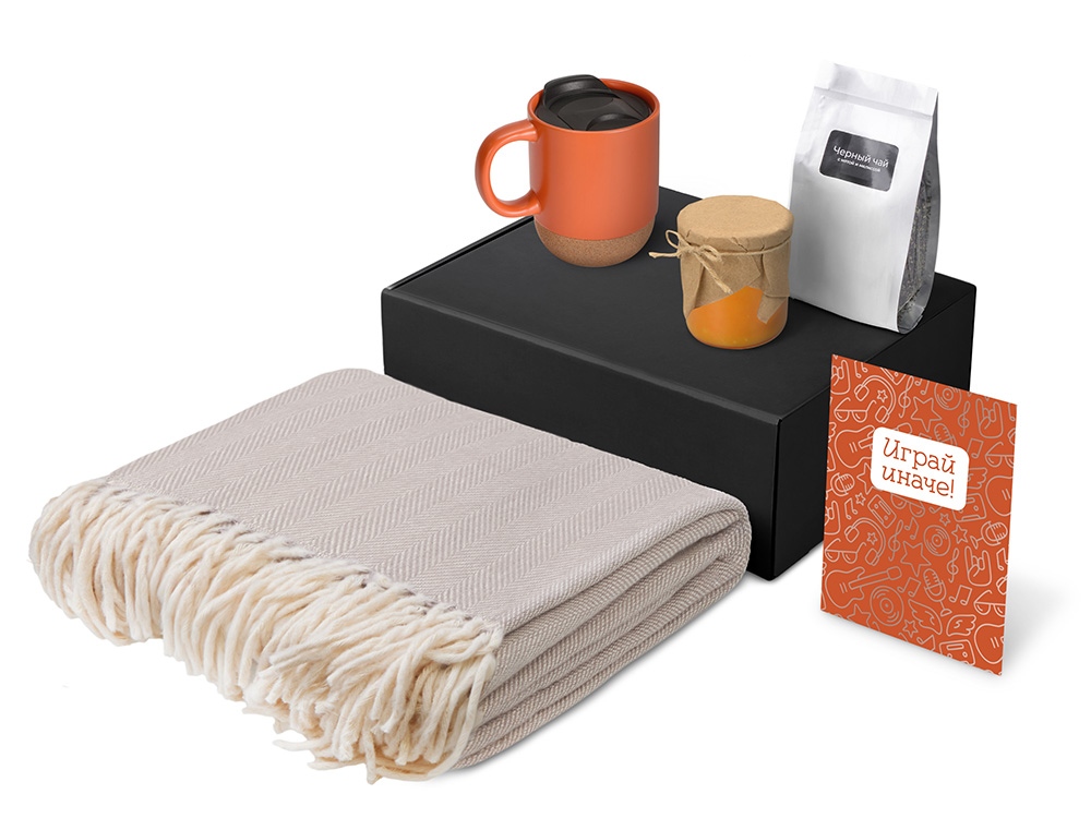Подарочный набор Re:y. Nest с пледом, кружкой и вареньем-1