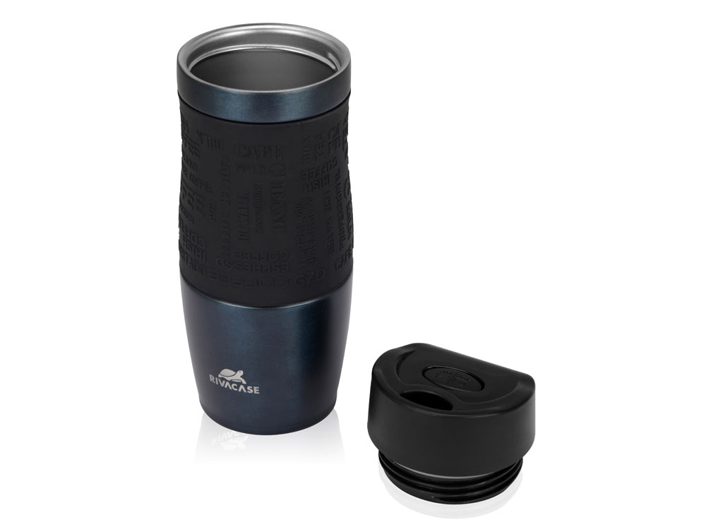 Вакуумная термокружка 380 мл, темно-синий-2