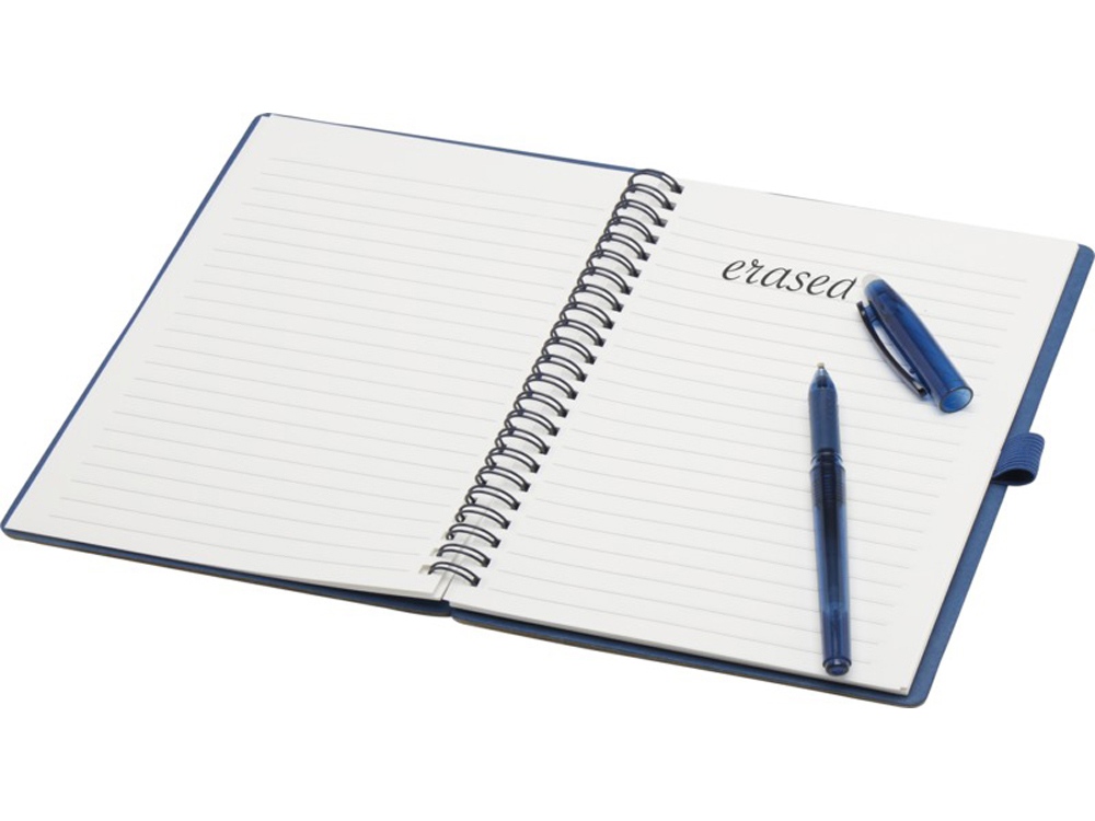 Slate многоразовый набор из блокнота в мягкой обложке и ручки - Темно - синий-5