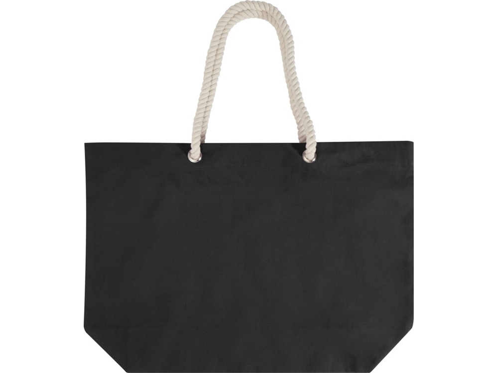 Florida пляжная эко-сумка из переработанного материала, сертифицированного по стандарту GRS, плотностью 270 г/м² 18L - сплошной черный / сплошной черный-2