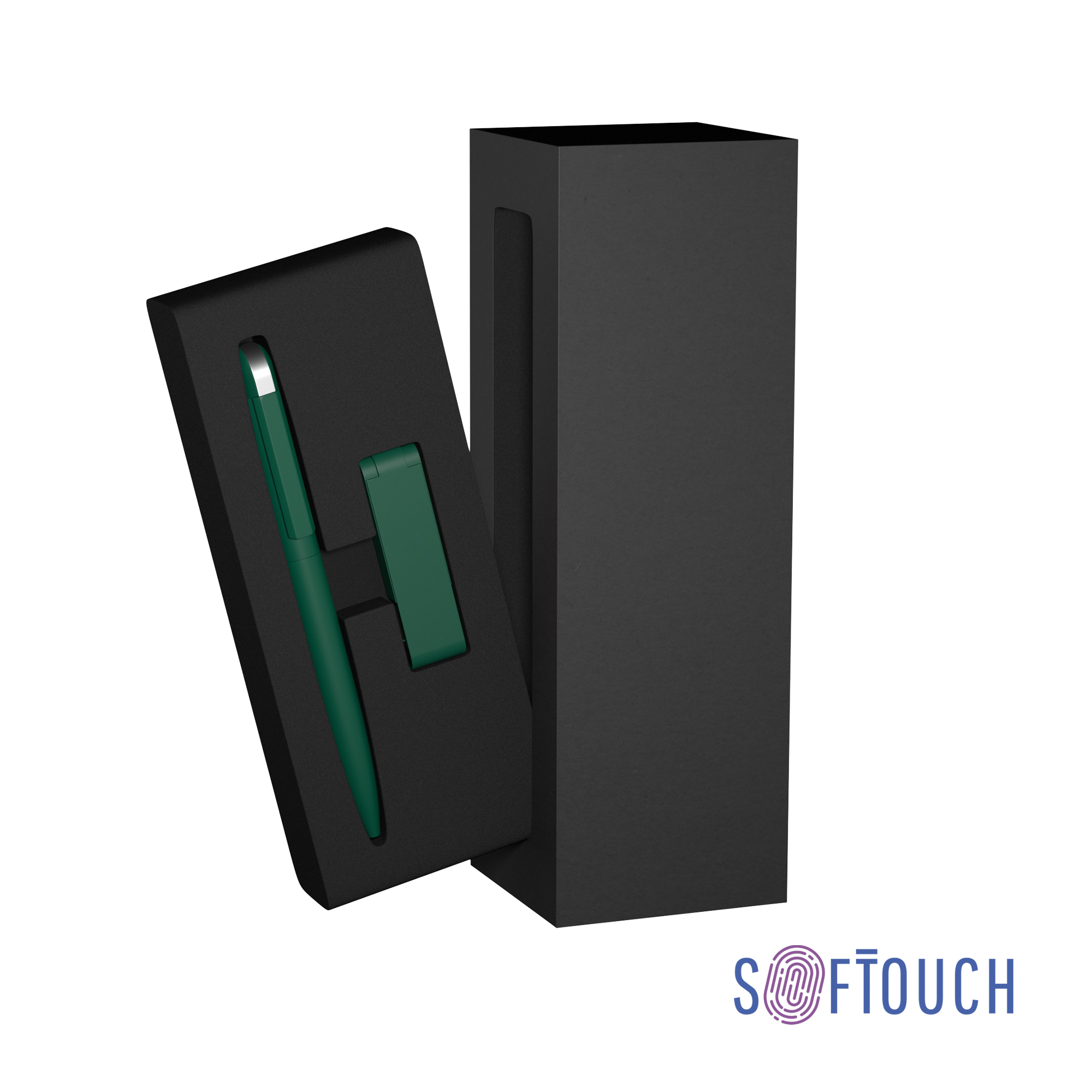 Набор ручка + флеш-карта 8 Гб в футляре, покрытие soft touch-0