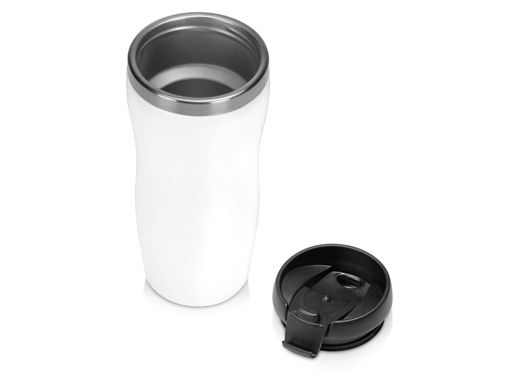 Термокружка Mony Steel 350 мл, soft touch, белый-1