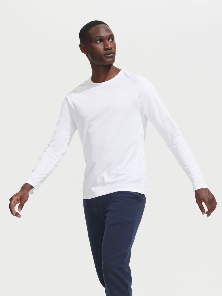 Футболка с длинным рукавом Sporty LSL Men, белая-2
