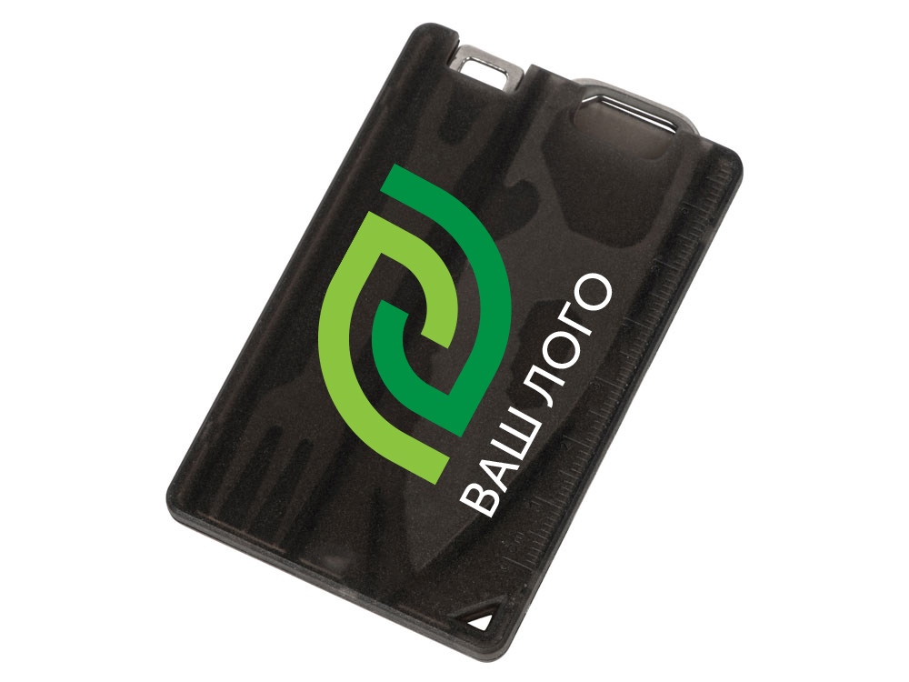 Мультиинструмент с ножом и вилкой Hungry, черный-2