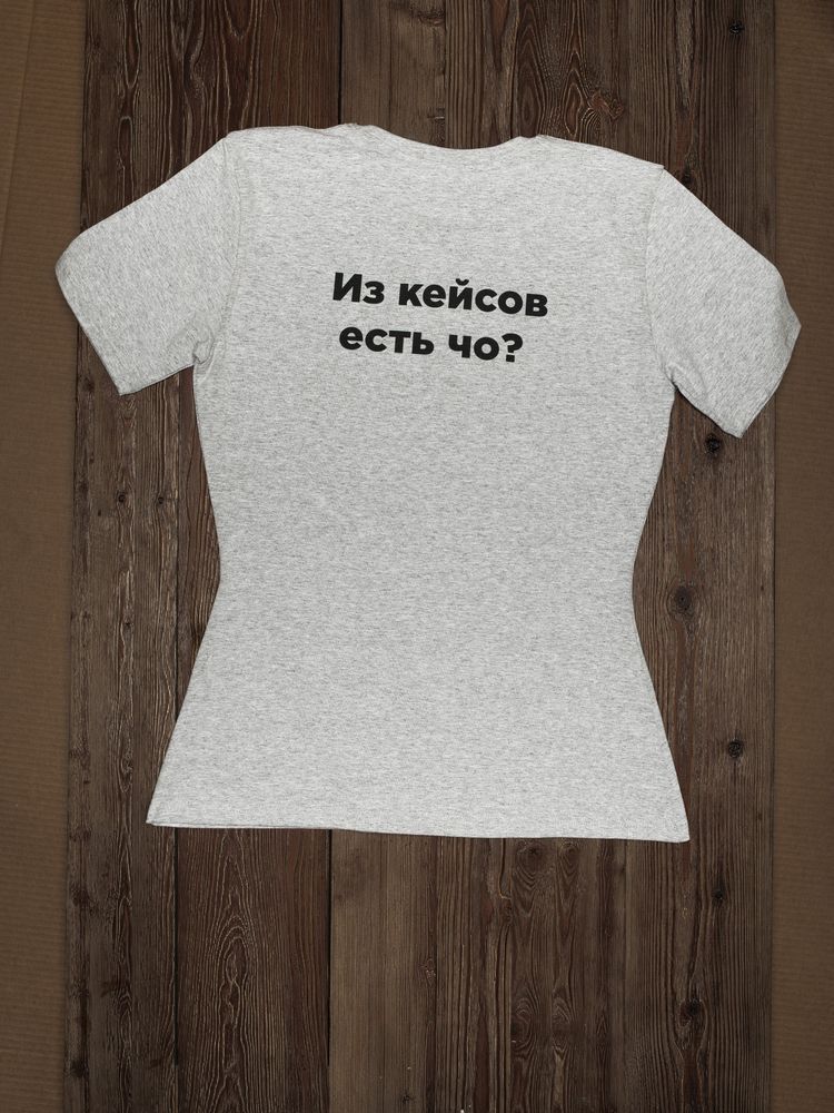 Футболка женская T-bolka Stretch Lady, серый меланж-3