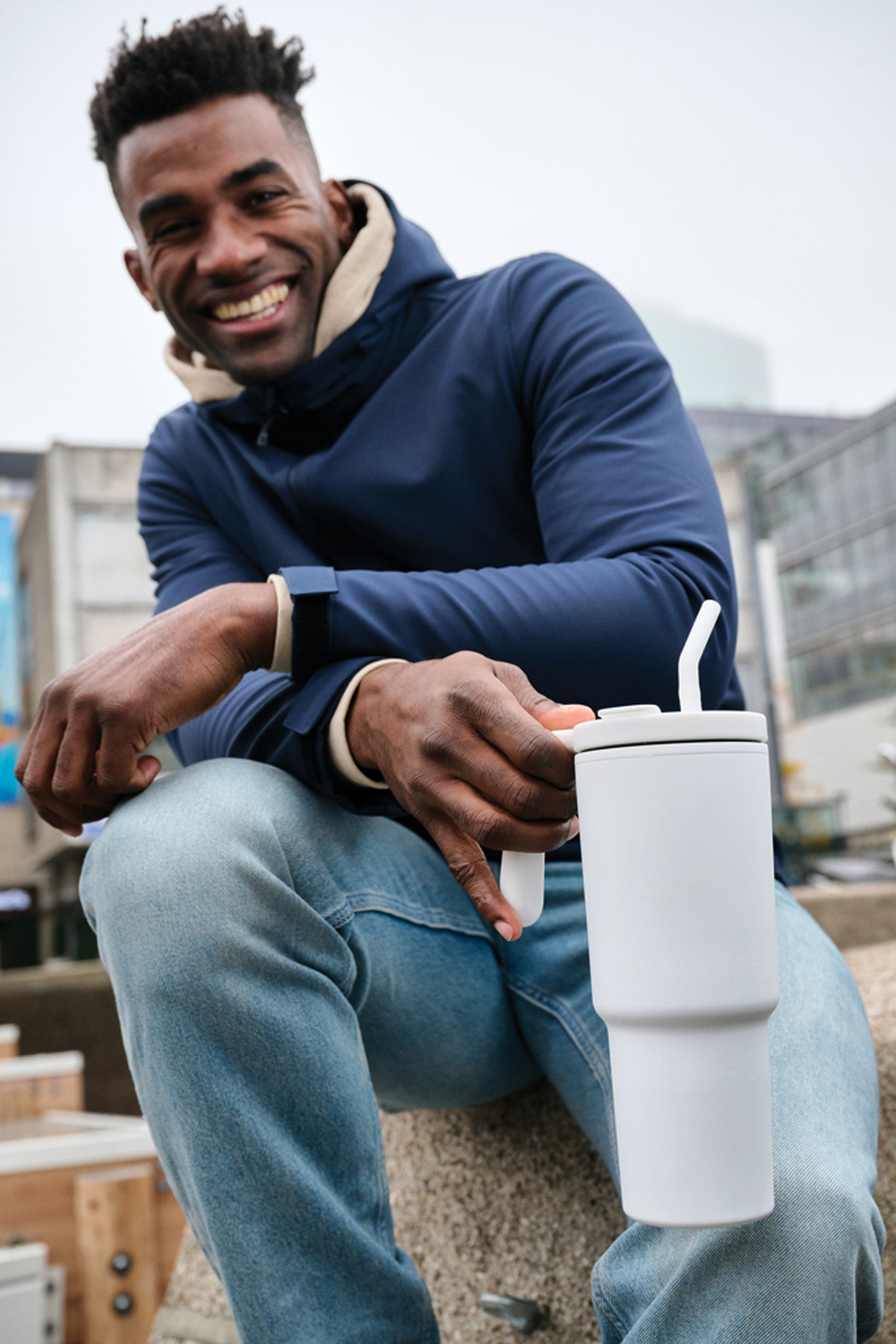 Термокружка Graphic из переработанной нержавеющей стали RCS, 900 мл-12