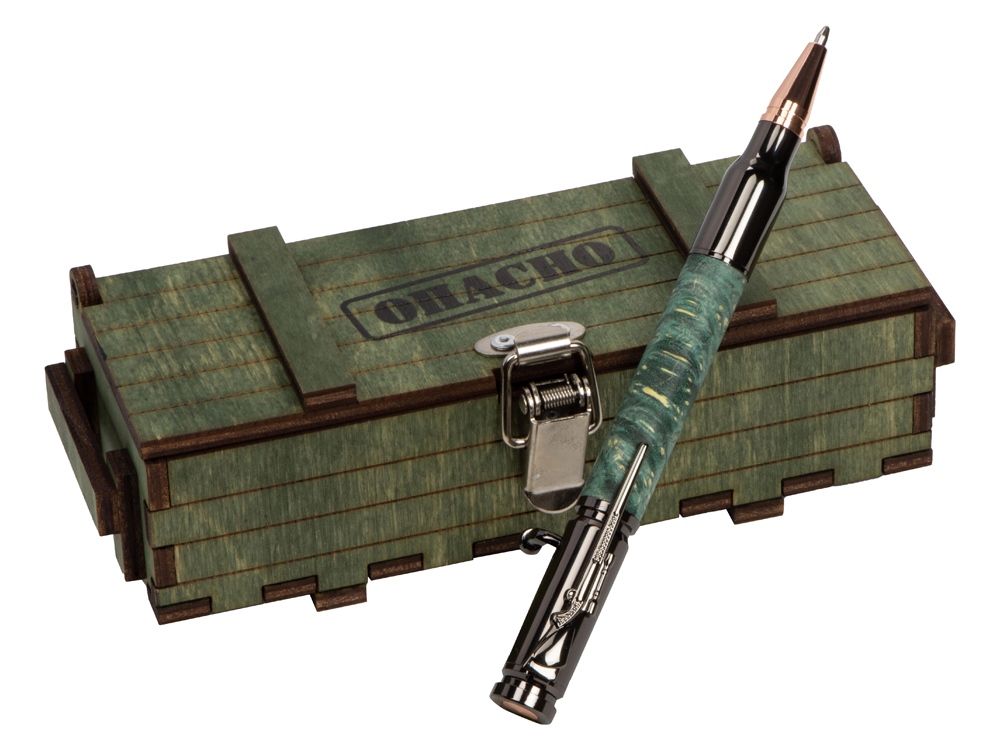 Ручка шариковая Кап клена, зеленый-2
