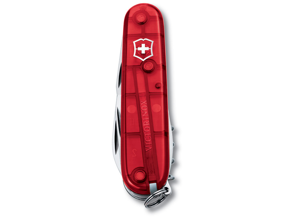 Нож перочинный VICTORINOX Spartan, 91 мм, 12 функций, полупрозрачный красный-1