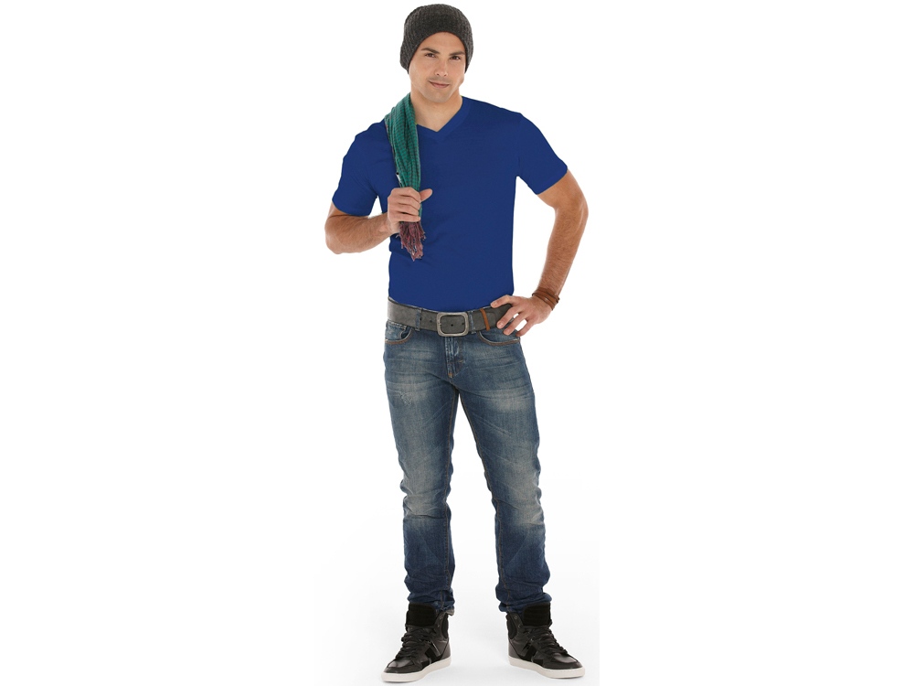 Футболка Heavy Super Club мужская с V-образным вырезом, кл. синий-10