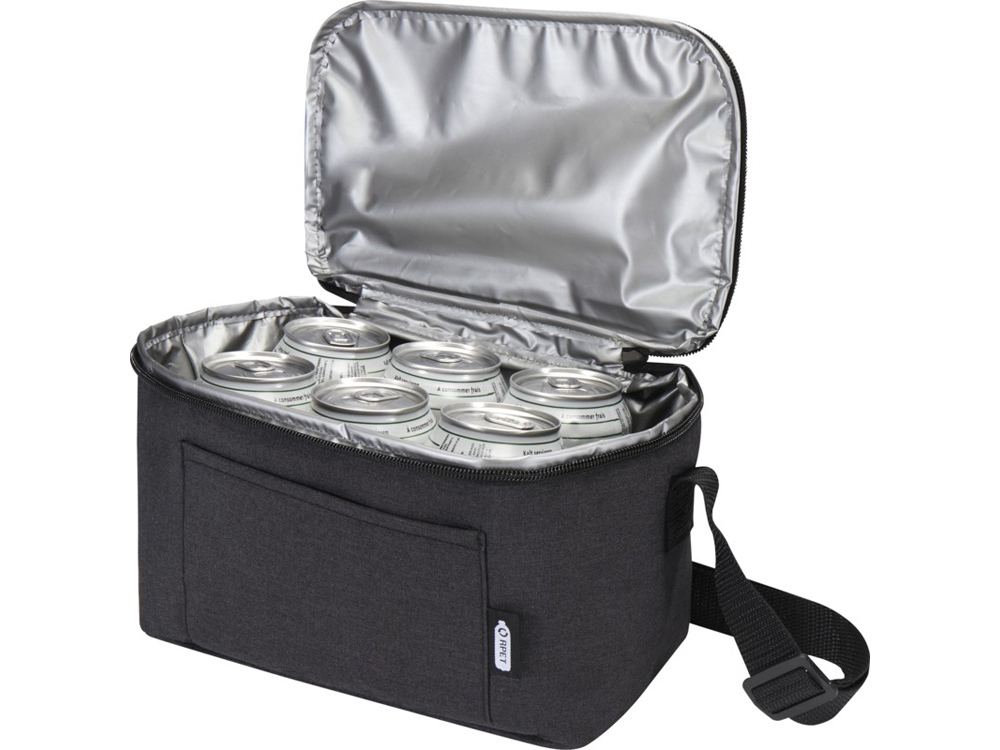 Tundra сумка-холодильник на 6 банок из переработанного РЕТ-пластика - Heather Charcoal-3