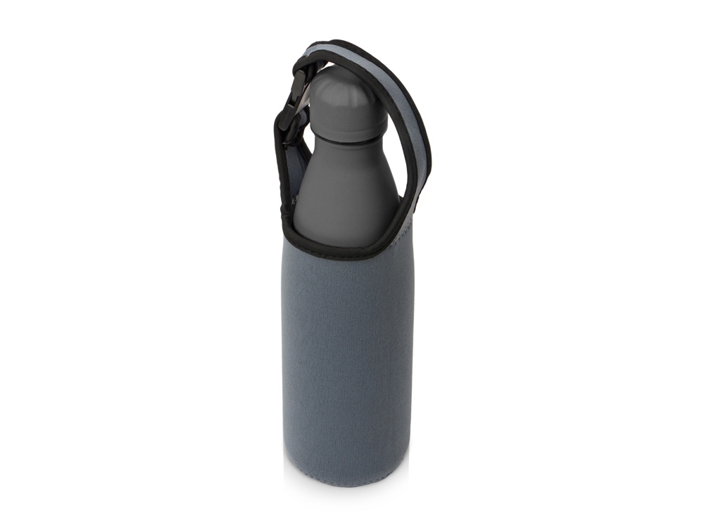 Чехол неопреновый Ferry для бутылки и термосов, серый-8